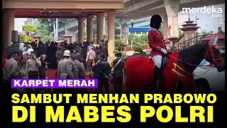 Karpet Merah untuk Prabowo Terima Kehormatan Bintang Bhayangkara di Mabes Polri