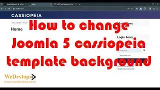 How to change Joomla 5 Cassiopeia template background