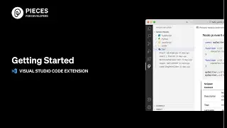 Getting Started with the VSCode Extension | Pieces for Developers