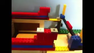 Lego pinsetter mechanical subassemblies: Sweep wagon