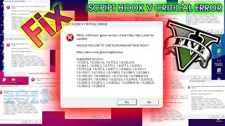 SCRIPT HOOK V CRITICAL ERROR