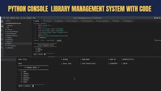 CLI base library management system in PYTHON || console application library management system