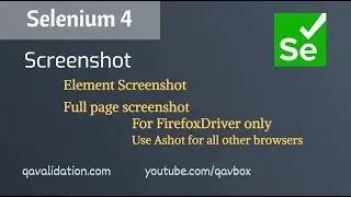 Selenium 4 - Element screenshot & FullPage screenshot