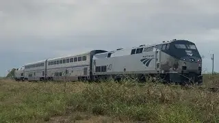 Amtrak Train 822 (Heartland Flyer) at Krum, TX (November 2, 2024)