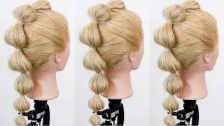 How To Bubble Braid For Complete Beginners - Easy & Simple No Braid Hairstyle - Braided Ponytail