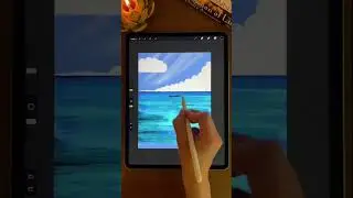 Draw an Island Vacation with me in the Procreate app on iPad. 🏝️ 