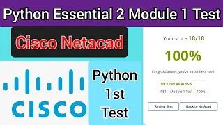 Cisco Python Essentials 2 Module 1 Test Answer (100% Right) marks || #Cisco Netacad🎥