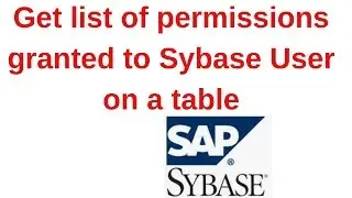 Get list of permissions granted to Sybase User