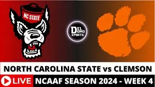 NORTH CAROLINA STATE VS CLEMSON LIVE 🏈 NCAAF COLLEGE FOOTBALL GAME SCORE - WEEK 4 - SEP 21, 2024