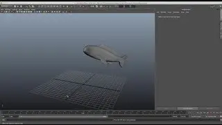 Animating A Fish Along A Path:  Motion Path, Flow Path Object  (Maya)