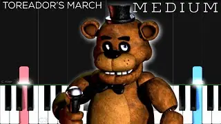 Five Nights at Freddys - Carmens Toreadors March | MEDIUM Piano Tutorial | Arr. G. Bizet