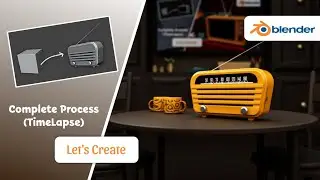 Radio Complete Process In Blender (Timelapse) | Blender 4.1 | 