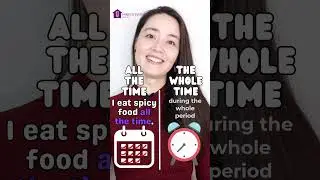 🗓"ALL THE" time vs. ⏳"THE WHOLE" time - There is a difference! #shorts