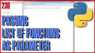 Learn Python functions - Pass list of functions as parameter