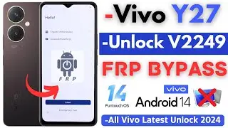 -Unlock Vivo Y27 FRP Bypass [Without PC] - All Vivo Latest Security Frp Google Account -No SIM Lock!