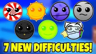 How to get ALL 7 NEW GEOMETRY DASH DIFFICULTIES in Find the Geometry Dash Difficulties 164 - Roblox