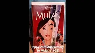 Happy 25th Anniversary To Mulan (1998)