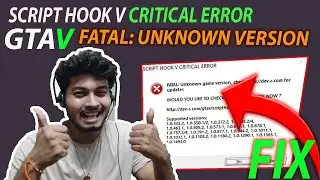 how to fix GTA5 SCRIPT HOOK V CRITICAL ERROR/fatal unknown game version error ll by borntoplaygames