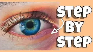 How to Draw a REALISTIC EYE with Colour Pencils (Detailed Step by Step Tutorial)