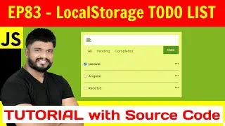 Ep82 - Javascript LocalStorage To-Do List Tutorial & Source Code