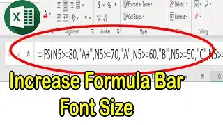 Formula Bar Font size increase