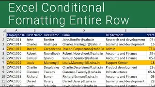 Excel Conditional Formatting Based on Another Cell