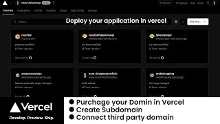 How to Purchase Domain in Vercel,  Create subdomain, and Connect with Third-Party Domains.