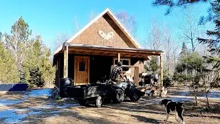 Building A Simple Log Cabin In The Woods: Framing Windows