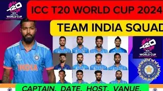 ICC T20 World Cup 2024 - India Team Squad l T20 World Cup 2024 Date, Time, Vanue l T20 WC 2024...