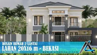 DESAIN RUMAH 20 X 16 METER I BEKASI – DESAIN RUMAH TROPIS MODERN