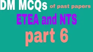 part 6|DM MCQs (drawing master) of past papers of ETEA and NTS|DM paper