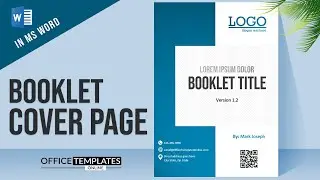 How to Create Booklet Cover Page Design in MS Word | Microsoft Word DIY Tutorial