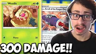 WEEDLE Can Do 300 Damage For 0 Energy! Sunflora/Scroll Combo! Meme Deck Evolving Skies PTCGO