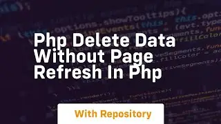 Php delete data without page refresh in php