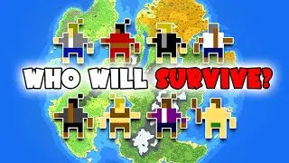 I Forced 8 Humans To Survive On A Desolate Island - Worldbox