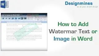 How to Add Watermark Text or Image in Word Document