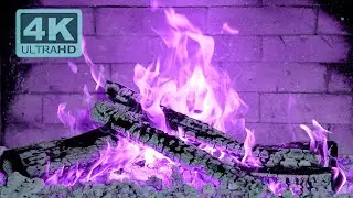 Cozy Up! Halloween Ambiance with a Purple Fireplace 🔮🔥