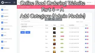 Online Food Ordering Website using ASP.Net C# Part 4 - A | Add Category in Admin Module