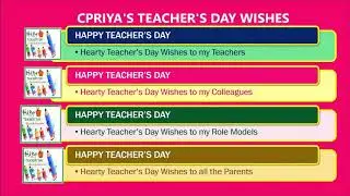 Happy Teacher's Day Wishes from Priya