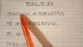 Как пишется слово тоже - когда надо писать слитно, а когда раздельно, и как запомнить правило