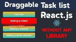 React Draggable List - Without any library - Using Drag events