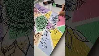 Try this!😮 Creative canvas painting ideas💡#art #bohoart #shortsvideo #abstractart #mandala #canvas