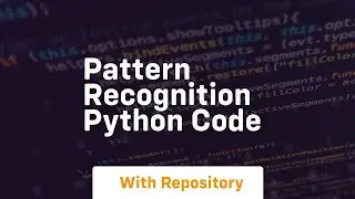 pattern recognition python code