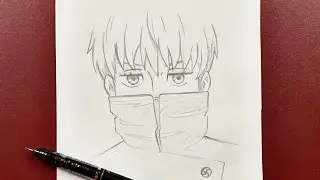 Anime drawing | how to draw Toge Inumaki step-by-step using a pencil