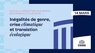 Inégalités de genre, crise climatique et transition écologique - CESE