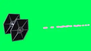 Tie Fighter shoots- free green screen effects - free use