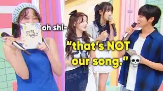 Eunchae's reaction when Sangmin said an IVE song in front of STAYC