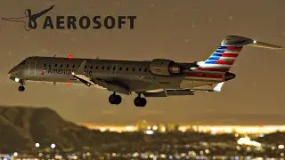 NEW AEROSOFT CRJ-700 | Las Vegas to Burbank | BEAUTIFUL GRAPHICS | MSFS