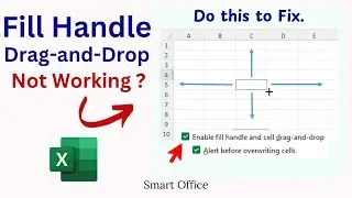 Fill Handle Drag and Drop Not Working in Excel | Follow These Steps