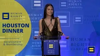 Cassandra James Receives the Visibility Award at the 2023 HRC Houston Dinner